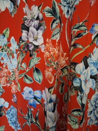 Ladies Red Floral Dress