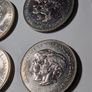 UK Crowns from mint roll. Image 5