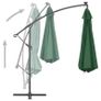 Cantilever Umbrella with LED Lights and Metal Pole 350 cm Green Image 4