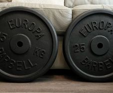 25kg x 2 standard 1" diameter cast iron