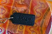 Coach Small Black Leather Bag Tag / Authentic / BRAND NEW