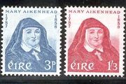 1958 Ireland Centenary of the Death of Mother Mary Aikenhead (Foundress of the Irish Sister of Charity) Commemorative Stamps Mint Never Hinged (MNH)