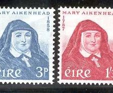 1958 Ireland Centenary of the Death of Mother Mary Aikenhead (Foundress of the Irish Sister of Charity) Commemorative Stamps Mint Never Hinged (MNH)