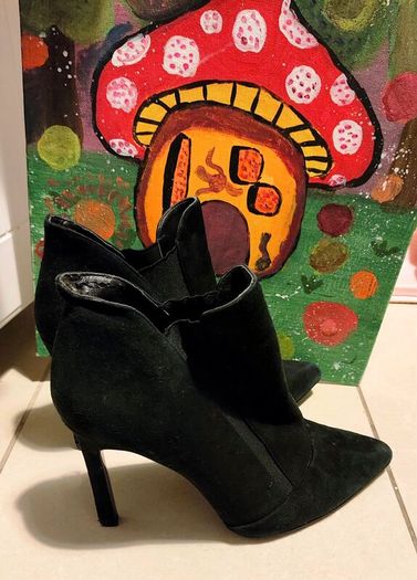 Price drop ZARA WOMAN Black Suede Ankle Boots Size EU 40 / UK 7