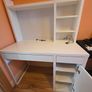 IKEA MICKE White Desk with Shelving Unit, Whiteboard & Storage - Excellent Condition Image 8