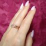 Crystal Gold Tone Ring Image 4