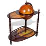 Globe Bar Wine Stand Eucalyptus Wood Freestanding Image 5