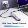 C Hub, Revodok 5-in-1 USB Hub for Laptops, 4K HDMI to USB-C Adapter, 100W PD, 3 USB-A Data Ports, Aluminum Compact Multiport Adapter for MacBook Air/Pro, HP, Dell, iPad, Galaxy Dex Image 2
