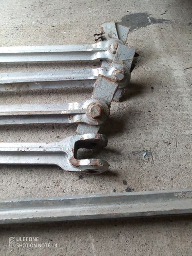 Rare 1859 Victorian Wrought Iron Roof Truss Rods  Salvaged from The Malt House, Dublin (Set of 6)