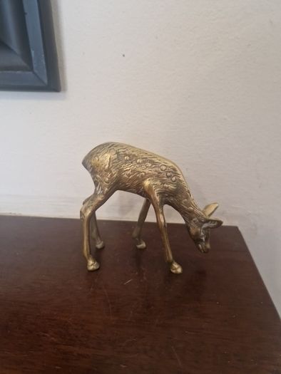 brass deer fawn