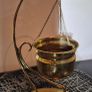 vintage brass hanging pot Image 3