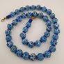 Antique Venetian Style Thousand Eyes Blue Eyes Glass Beads Necklace Image 10