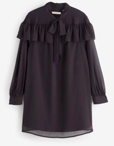 BNWT Laura Ashley black ruffle detail dress