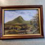 SMALL Irish Landscape Oil Painting ON BOARD.  Sugar Loaf Co.Wicklow Ireland Image 5