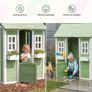 Wooden Kids Garden Playhouse with Planters  144cm Outdoor Play House Image 5