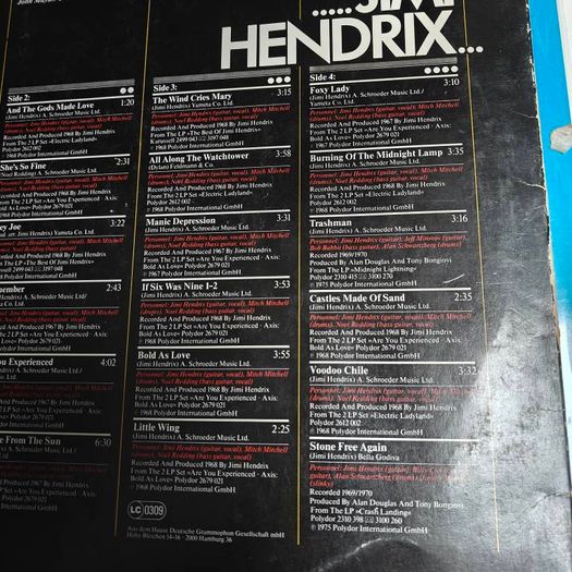 Jimi Hendrix, The Story of Jimi Hendrix G/F Double LP German