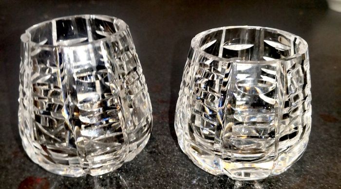 pair of Waterford crystal toothpick /cigarette jars