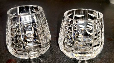 pair of Waterford crystal toothpick /cigarette jars