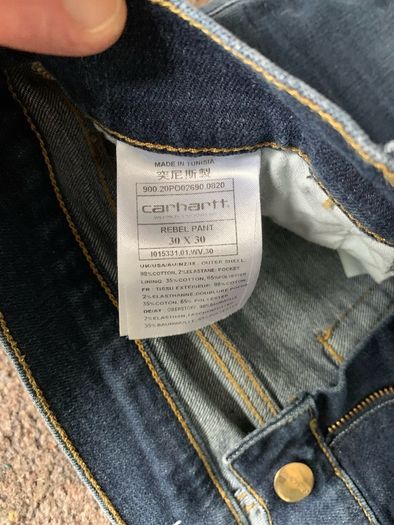 carhartt WIP Slim Fit Rebel Pant 30w 30L
