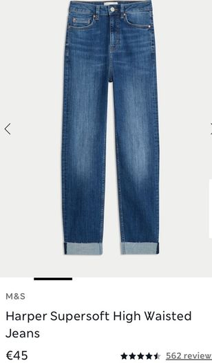 M&S Harper Cigarette Supersoft Jeans  UK 14 Short