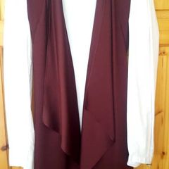 Sleeveless Satin Gilet.