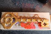 Brass hanging key holder