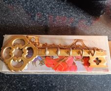 Brass hanging key holder