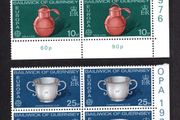 1976 Guernsey Europa Handcrafts Commemorative Stamps Block of 4 Mint Never Hinged (MNH)