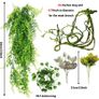 Reptile Plants, Terrarium Hanging Plant Vines Artificial Leaves Reptile Hide, Leopard Gecko Tank Accessories, Terrarium Decorations for Bearded Dragon Lizard Snake Geckos Chameleon (FREE POSTAGE) Image 2