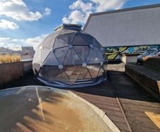 Deluxe Clear Tinted 3m(10ft) Extremely Strong Structure for Irish weather Dome Igloo Glamping