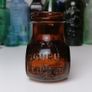 61 - Beautiful Vintage 4oz Bovril Dark Brown Glass Embossed Letters Jar Image 3