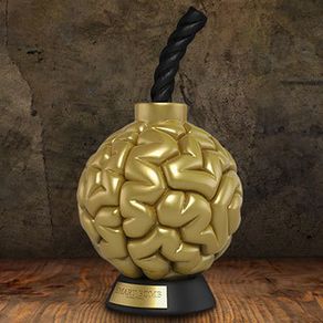 Mighty Jaxx " Smart Bomb" Gold Edition Vinyl Display piece