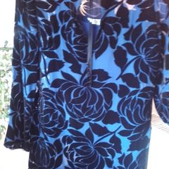 Beautiful East Royal Blue Velvet /Silk Tunic (10)