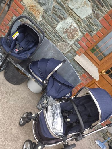 Egg pram 3-piece set in navy