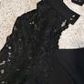 River Island Black Lace High-Neck Skater Mini Dress - Size 12 Image 3