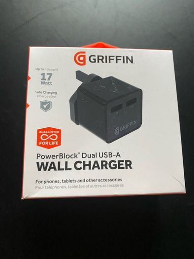 Dual usb wall fast charger 17 watt