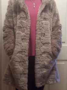 Faux Fur Lady's Coat