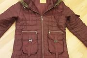 Hooded Coat/Parka Style Jacket .. Size:16 UK .. (X-LARGE) .. Colour: Wine ., FINAL Price Drop