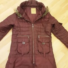 Hooded Coat/Parka Style Jacket .. Size:16 UK .. (X-LARGE) .. Colour: Wine ., FINAL Price Drop