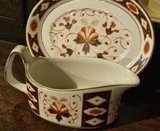 Rare Arklow Pottery Kildare gravy jug and underplate