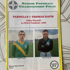 Thomas Davis v Parnells GAA 1990 final programme