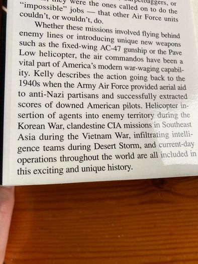 War Book 'From A Dark Sky,the story of U.S. air force special operations'