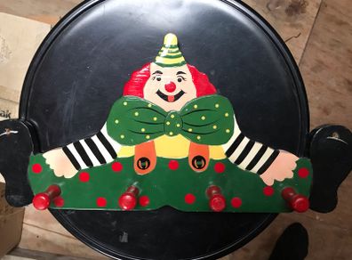 Wooden coat hooks - Clown