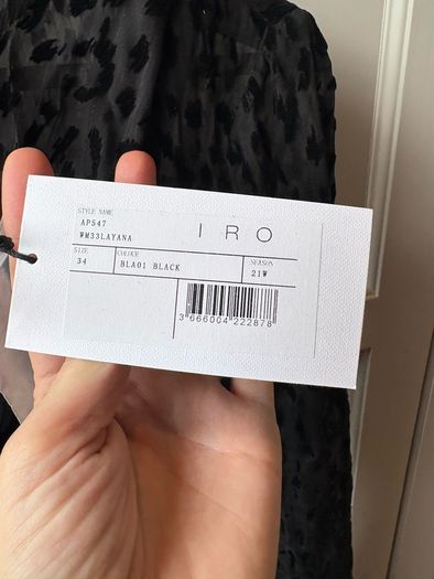 IRO Layana Wrap-Effect Silk-Chiffon Mini Dress. Brand new with tags. RRP 595.