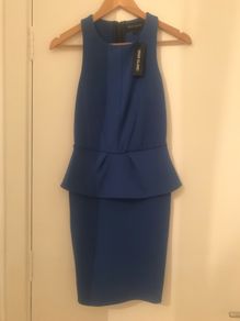 BNWT Cobalt Blue Peplum Dress size 8