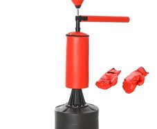 155-205cm 3-IN-1 Freestanding Boxing Punch Bag Stand with Rotating Flexible Arm, Speed Ball, Waterable Base