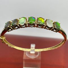 Sterling silver bracelet with Ammolites