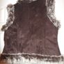 Heaven Brand Brown and White fur Gilet Image 6