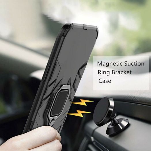 iPhone X XS Case Hybrid Cover Rugged Armor Shockproof Magnet Ring Holder Stand - FHT01IPK5