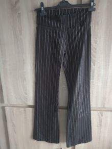 Black pants with small white stripes fit am total length 94 cm